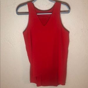 Red Chiffon Dressy Tank